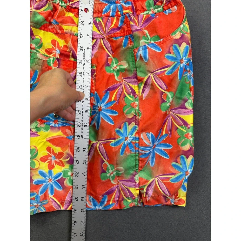 Body Glove Men's Floral Board Shorts Red Yellow Blue‎ Tropical Swim Trunks L